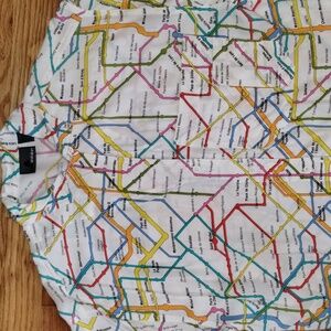 Vintage 90s Lizwear Paris Metro Map Shirt
